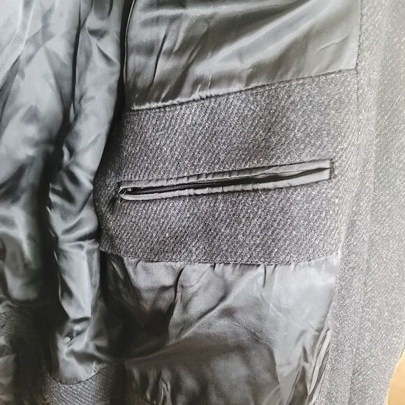 Daniel Cremieux Charcoal Gray Wool Men's Coat Double Closure Size Large - Picture 5 of 15